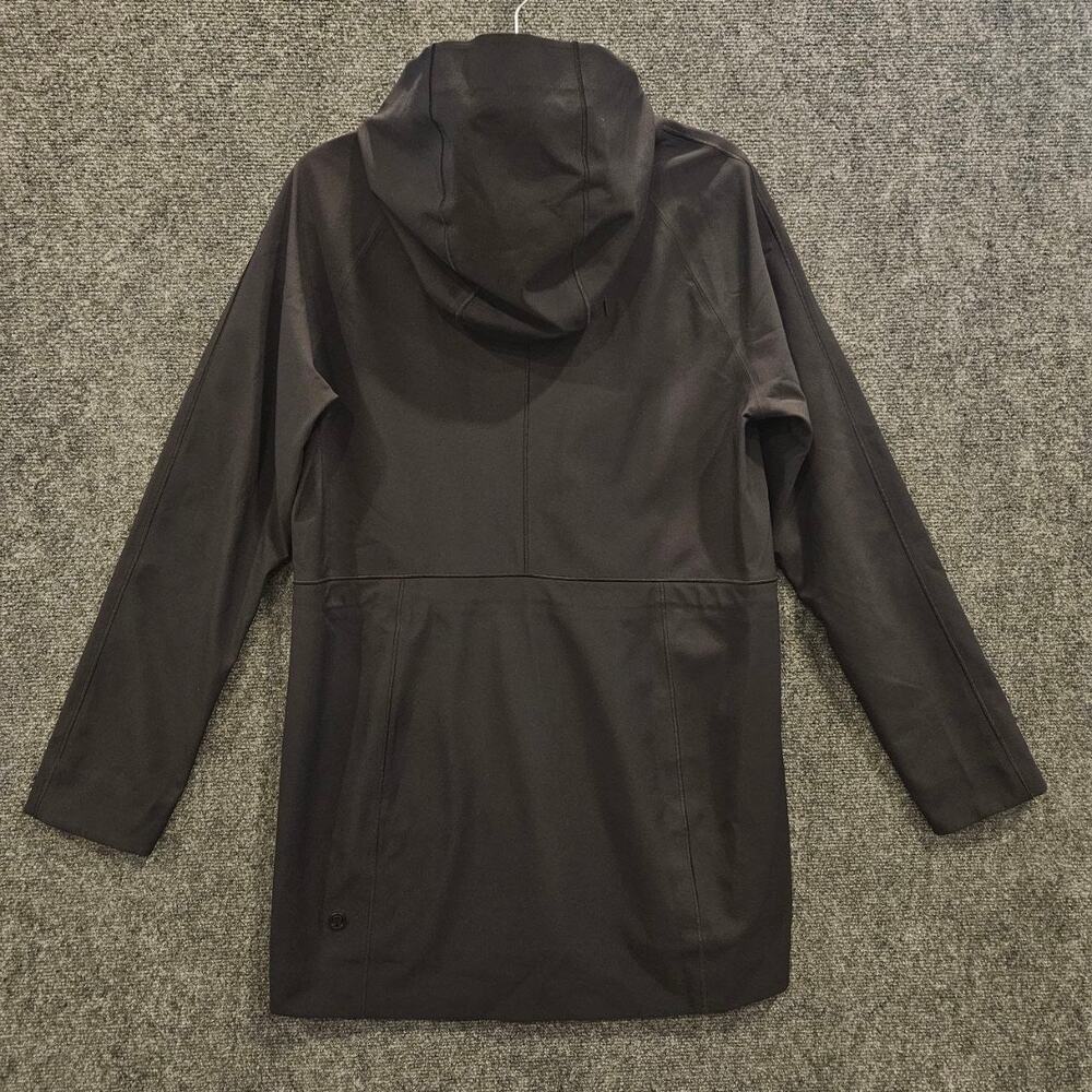 Lululemon Black Hooded Waterproof Rain Jacket Windbreaker Women's Size L - Picture 7 of 10
